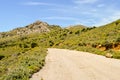 Crete island mountains and winding road Royalty Free Stock Photo