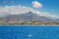 Crete island view from Lybian sea Royalty Free Stock Photo