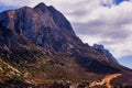 Crete or Kreta, Greece - Rocky mountain terrain on an island of Balos Lagoon, Gramvousa Peninsula, municipality Kissamos, regional