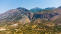 Crete mountain landscape, top view.