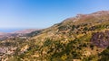 Crete mountain landscape, top view.