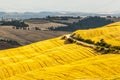 Crete senesi, characteristic landscape in Val d'Orcia Royalty Free Stock Photo