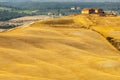 Crete senesi, characteristic landscape in Val d'Orcia Royalty Free Stock Photo