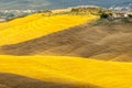 Crete senesi, characteristic landscape in Val d'Orcia Royalty Free Stock Photo