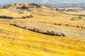 Crete senesi, characteristic landscape in Val d'Orcia Royalty Free Stock Photo