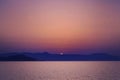 Crete Sunset. Sea, Sun and Ske. Impression of Greece Royalty Free Stock Photo
