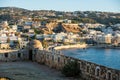 The crete town Rethymno viewed from old castle Royalty Free Stock Photo