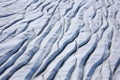 crevasses pattern on an alpine glacier
