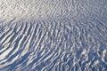 Crevasses on the glacier ice surface.