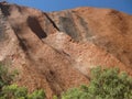 Crevices, colours and textures of the rock, Uluru base walk Royalty Free Stock Photo