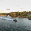 Crew boat in Panama Canal