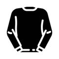 crewneck sweatshirt streetwear cloth fashion glyph icon vector illustration Royalty Free Stock Photo