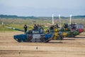 The crews of the countries participating, tank biathlon