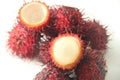 Rambutan fruit isolated white background vitamin food Sao Paulo Brazil Royalty Free Stock Photo