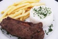 Steak French Fries Rice Food Lunch Detail Recipe Delicious Sao Paulo Brazil