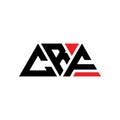 CRF triangle letter logo design with triangle shape. CRF triangle logo design monogram. CRF triangle vector logo template with red Royalty Free Stock Photo