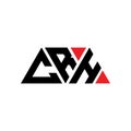 CRH triangle letter logo design with triangle shape. CRH triangle logo design monogram. CRH triangle vector logo template with red Royalty Free Stock Photo