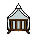 Crib With Canopy Icon