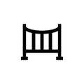 Crib glyph icon. Element of furniture icon for mobile concept and web apps. This Crib glyph icon can be used for web and mobile.