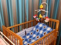 Crib and toy Royalty Free Stock Photo