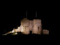 Criccieth Castle by night, North Wales, UK Royalty Free Stock Photo