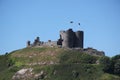 Criccieth Castle Ruins, Gwynedd, North Wales. Royalty Free Stock Photo