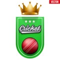 Cricket Badge and Label Royalty Free Stock Photo