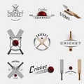 Cricket badges logos and labels for any use