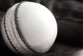 Cricket ball and glove. Royalty Free Stock Photo