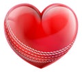 Cricket Ball In A Heart Shape