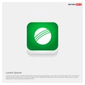 Cricket Ball Icon Green Web Button Royalty Free Stock Photo