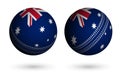 cricket ball in realistic style in colors of australian flag. Summer team sports. 3d vector on white background Royalty Free Stock Photo