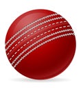 Cricket ball for a sports game stock vector illustration Royalty Free Stock Photo