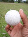 Cricket ball That is what junior cricketers use. It uses tape called Tipu. Royalty Free Stock Photo