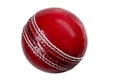 Cricket ball on white background Royalty Free Stock Photo