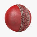 Cricket Ball on white. 3D illustration Royalty Free Stock Photo