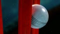 Cricket Ball And Wickets Royalty Free Stock Photo