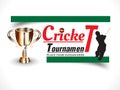 Cricket banner background with batsman Royalty Free Stock Photo