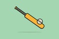 Cricket Bat with Wicket and Ball vector illustration. Sports objects icon concept. Royalty Free Stock Photo