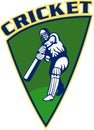 Cricket batsman batting shield