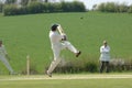 A Cricket batsman hitting the ball Royalty Free Stock Photo