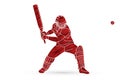 Cricket batsman sport player action cartoon graphicCricket bowler sport player action cartoon graphicCricket batsman sport player Royalty Free Stock Photo