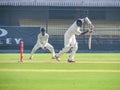 Cricket Batting Stroke Royalty Free Stock Photo