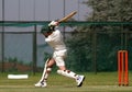 Cricket boy driving ball