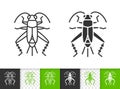 Cricket Bug simple black outline vector icon