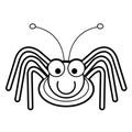 Cricket cartoon a bug`s life coloring page for toddle Royalty Free Stock Photo