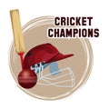 Cricket champions design Royalty Free Stock Photo