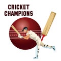 Cricket champions design Royalty Free Stock Photo