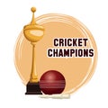 Cricket champions design Royalty Free Stock Photo