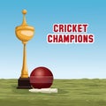 Cricket champions design Royalty Free Stock Photo